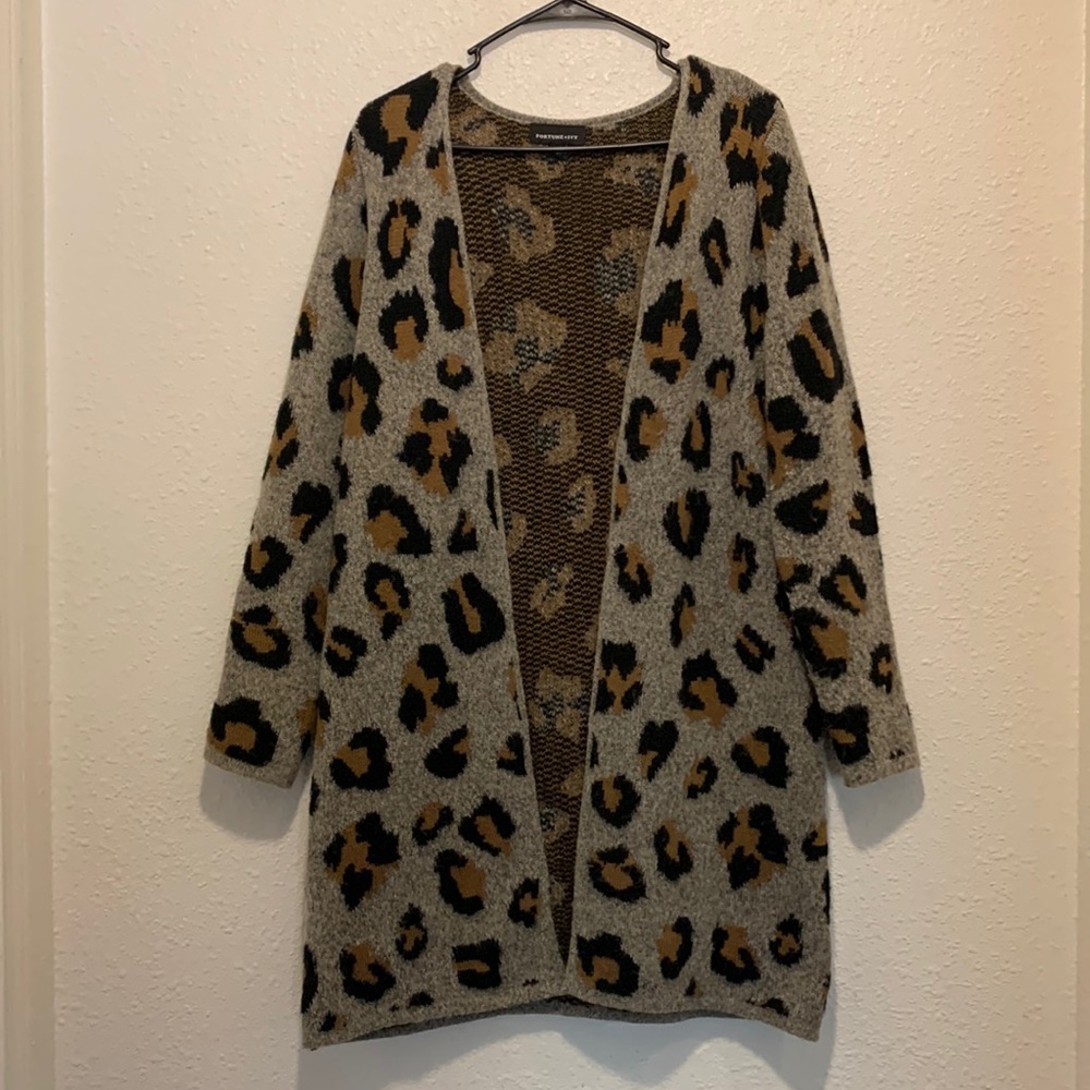 Fortune+Ivy | Leopard Print Cardigan